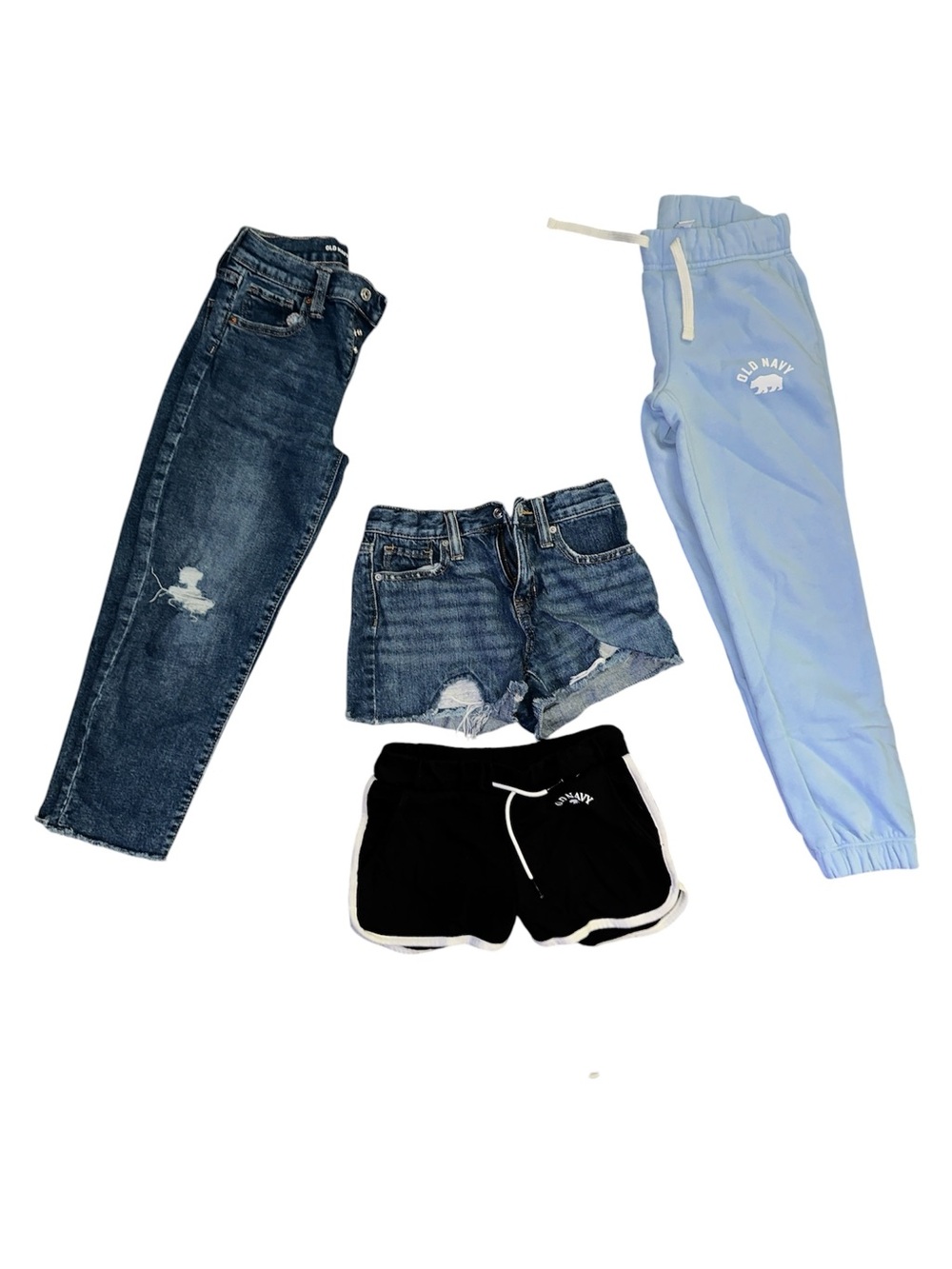 Old Navy Light Blue Drawstring Kids Shorts